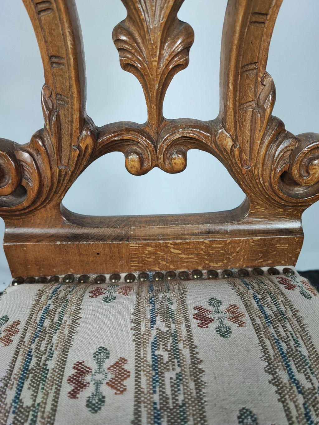 Antiker Prunkstuhl Neobarock geschnitzt Eiche massiv Akanthus Gründerzeit - Wesel Antik Kunst Vintage