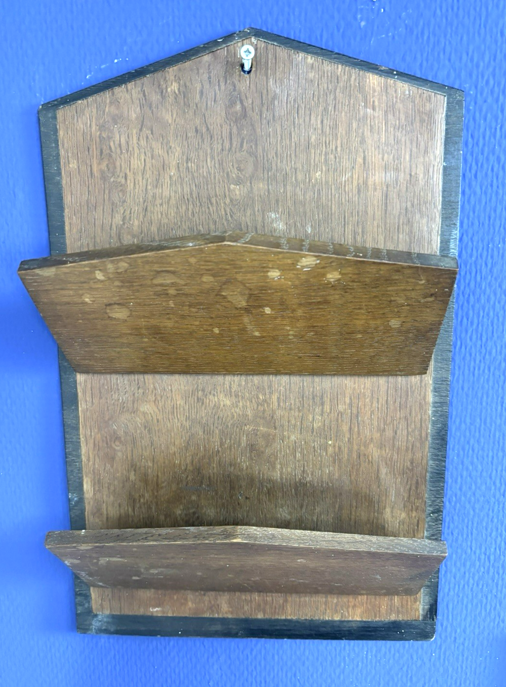 Wand Zeitungsständer-/ Träger Holz Antik, Art Deco