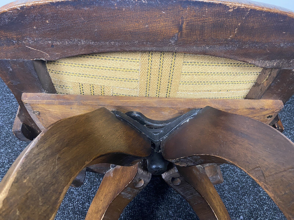 Amerikanischer Drehstuhl Officechair Büro Antik Art Deco