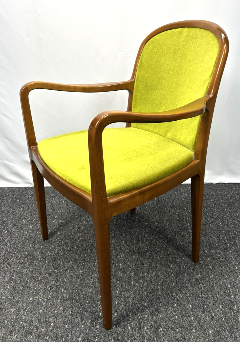 4er Set Armlehnstuhl von Lübke Vintage Esszimmer Buchenholz Art Deco