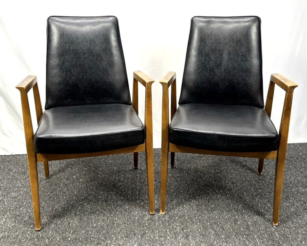 1 von 6 ORIGINAL Thonet Stuhl/ Sessel Midcentury Büro Esszimmer Art Deco Leder