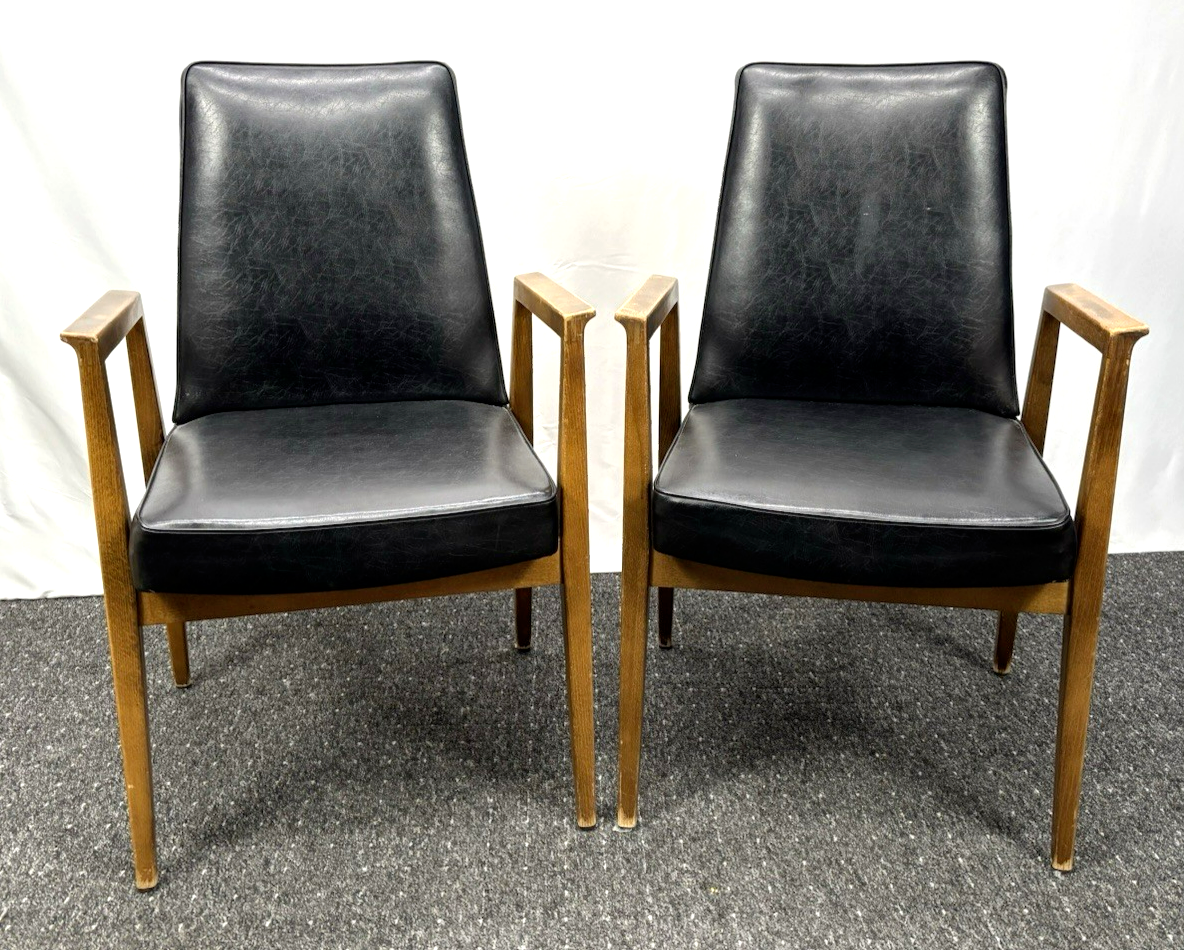 1 von 6 ORIGINAL Thonet Stuhl/ Sessel Midcentury Büro Esszimmer Art Deco Leder