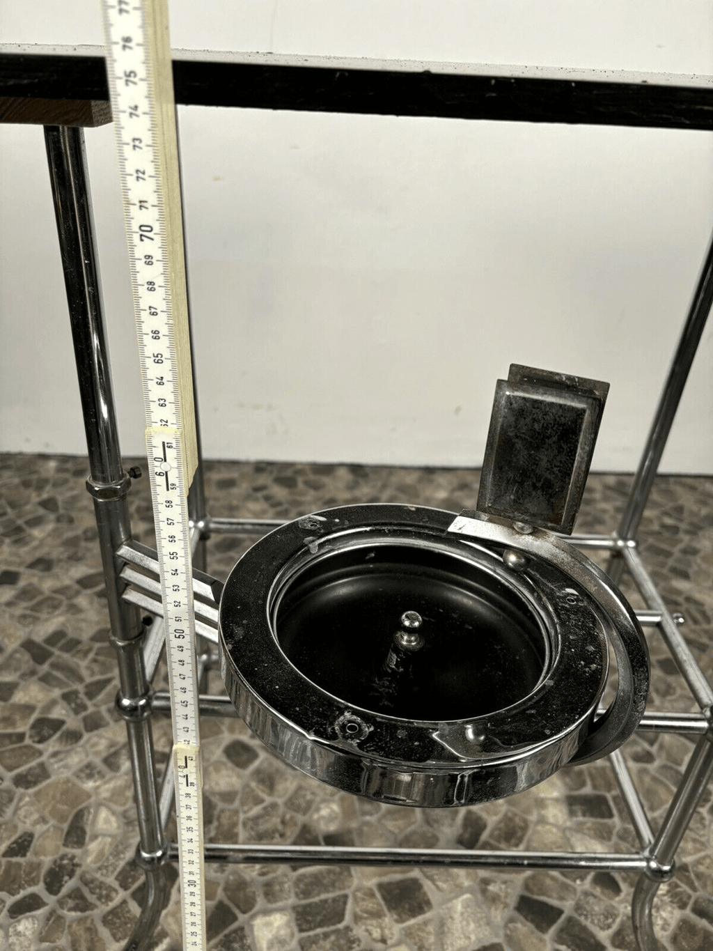 Art Deco Rauchertisch Stahlrohr Chrom Bauhaus Beistelltisch Aschenbecher Vintag - Wesel Antik Kunst Vintage
