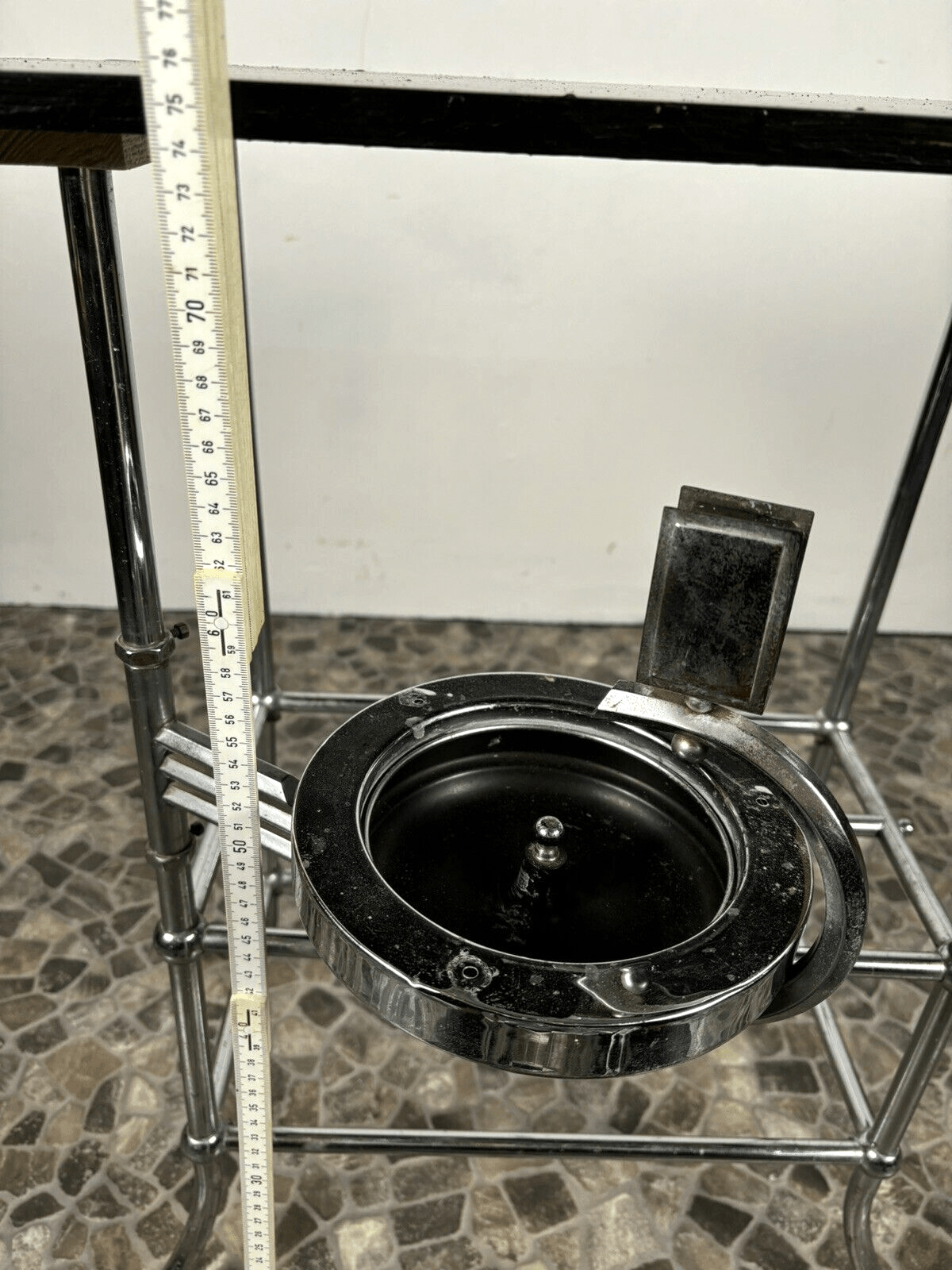Art Deco Rauchertisch Stahlrohr Chrom Bauhaus Beistelltisch Aschenbecher Vintag - Wesel Antik Kunst Vintage