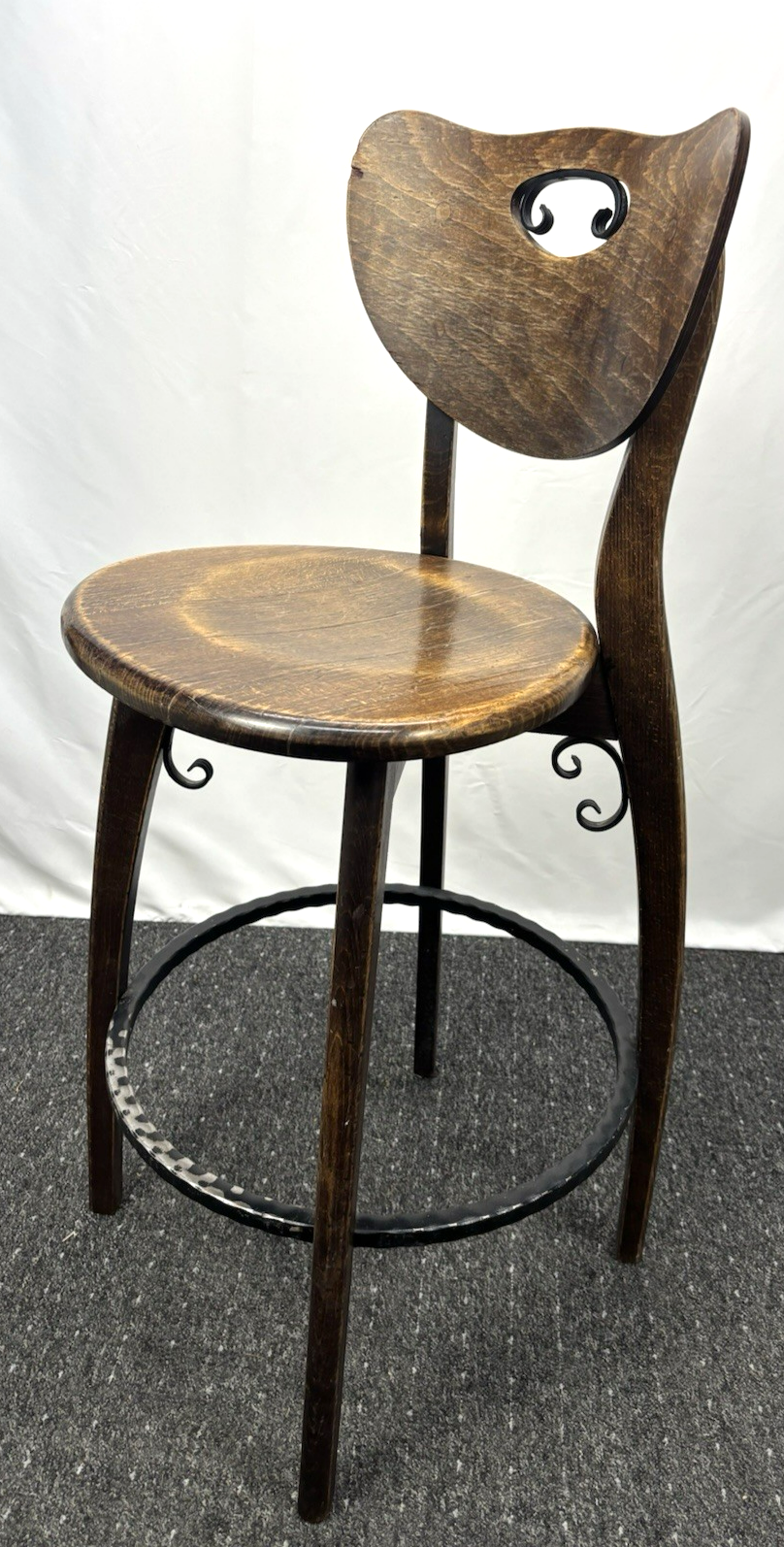 Barhocker Barstuhl Massivholz Vintage Art Deco Hochstuhl