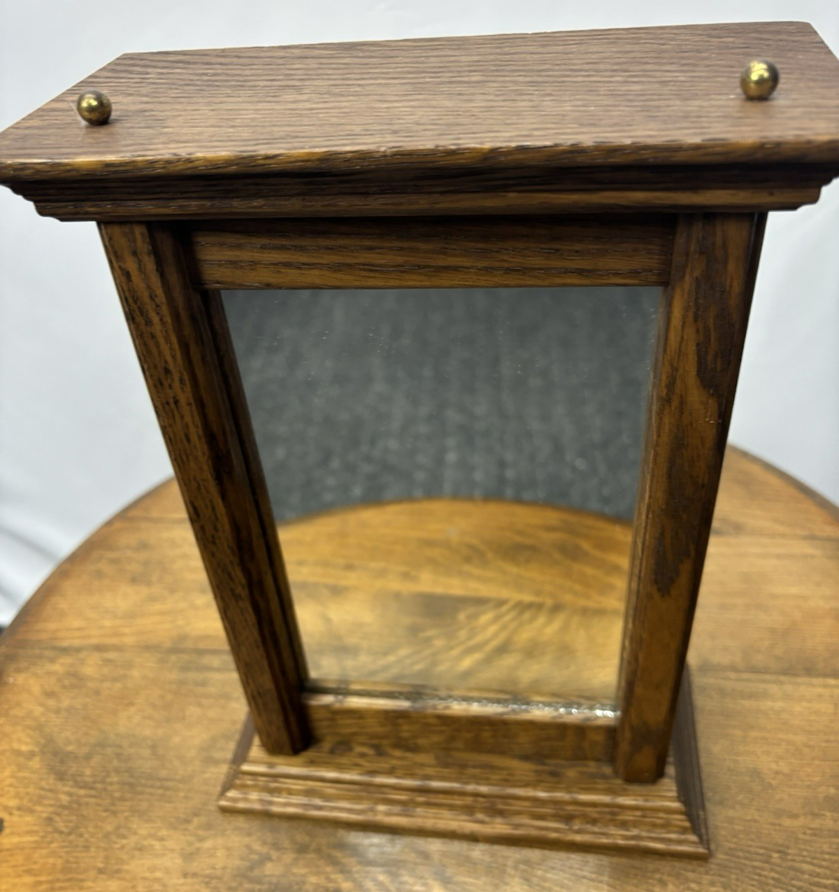 alter Schlüsselkasten mit Spiegeltüre Holz Art Deco Vintage