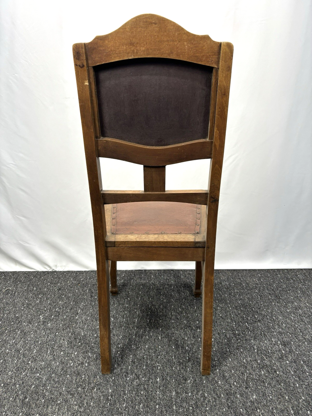 1 von 3 Jugendstil Esszimmerstuhl Art Deco Antik Holz Leder