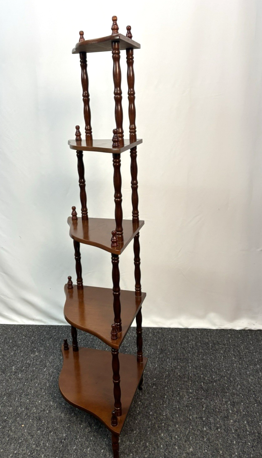 Eckregal Holz Vintage 5 Etagen Bücher Bar Geschirr