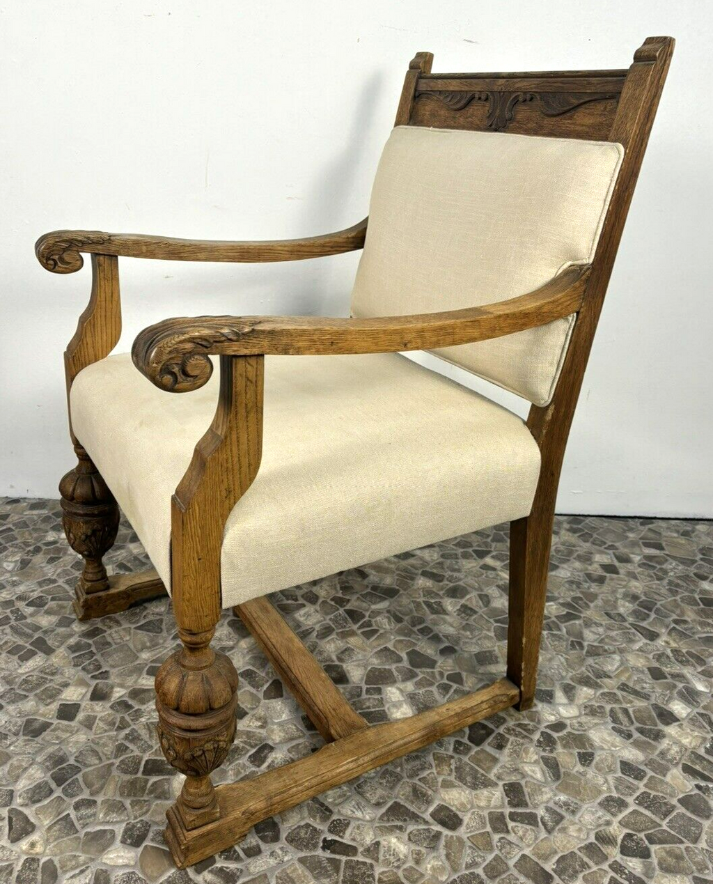 Sessel Antik Thronstuhl Armlehnstuhl Kaminzimmer Lounge Sessel Art Deco