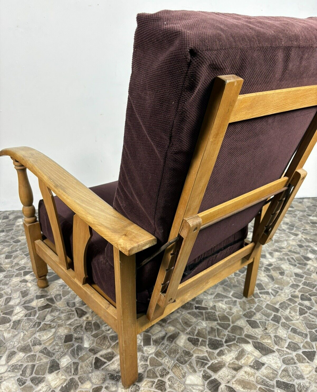 Sessel Lounge Rauchersessel Sitzmaschine  Wohnzimmer Vintage Dicker Polsterstoff