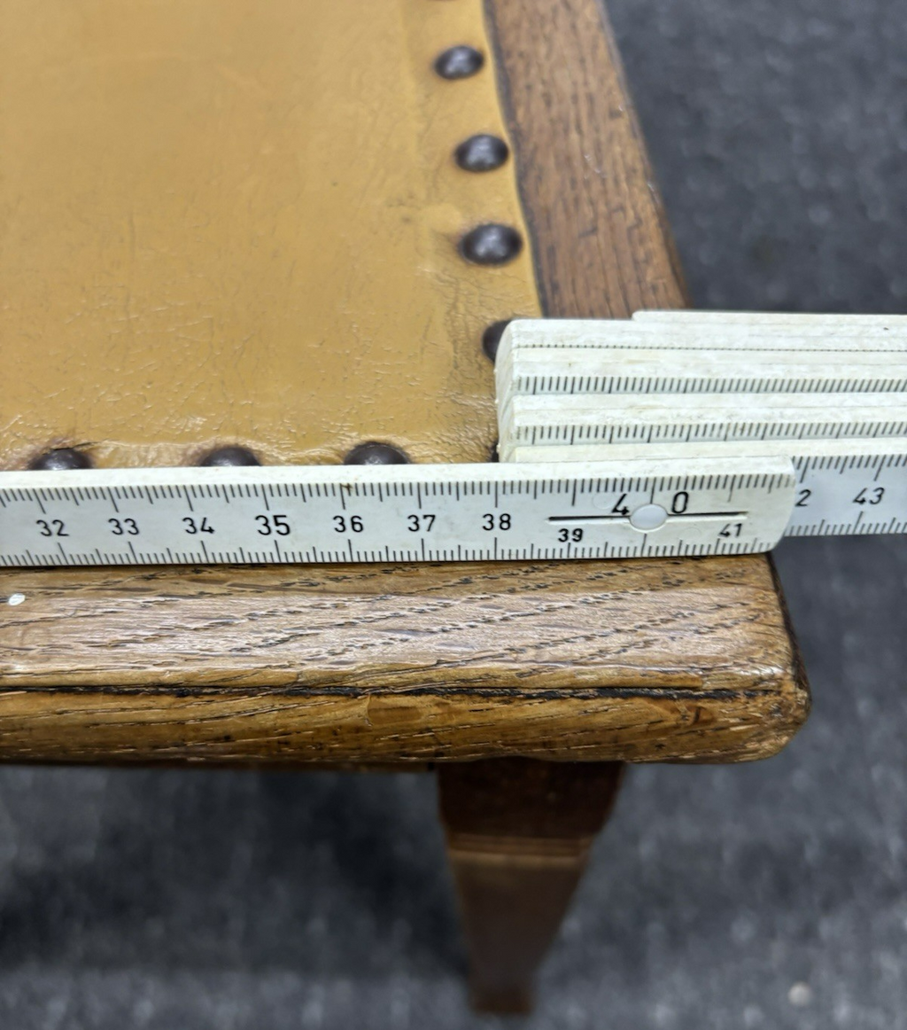 Küchenstuhl Massivholz Art Deco Leder Büro Schreibtisch Vintage