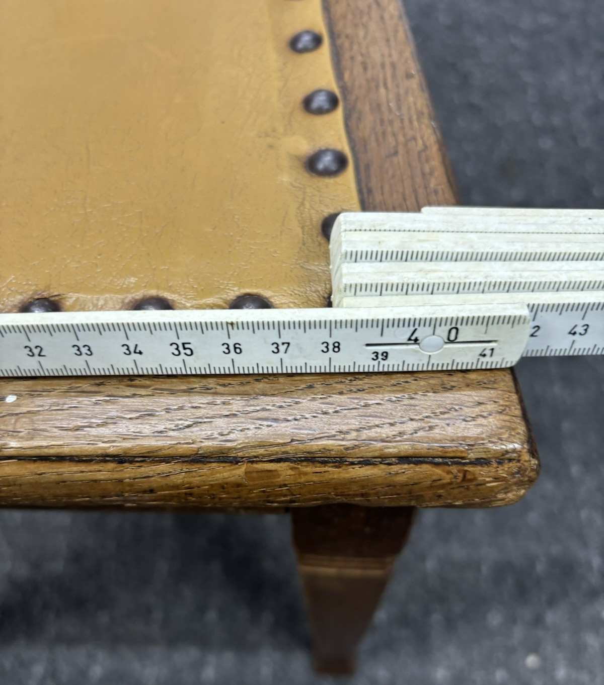 Küchenstuhl Massivholz Art Deco Leder Büro Schreibtisch Vintage