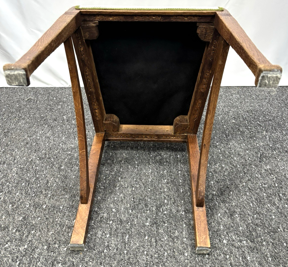 1 von 6 Holz Küchenstuhl Esszimmer Schnitzarbeiten Art Deco Vintage