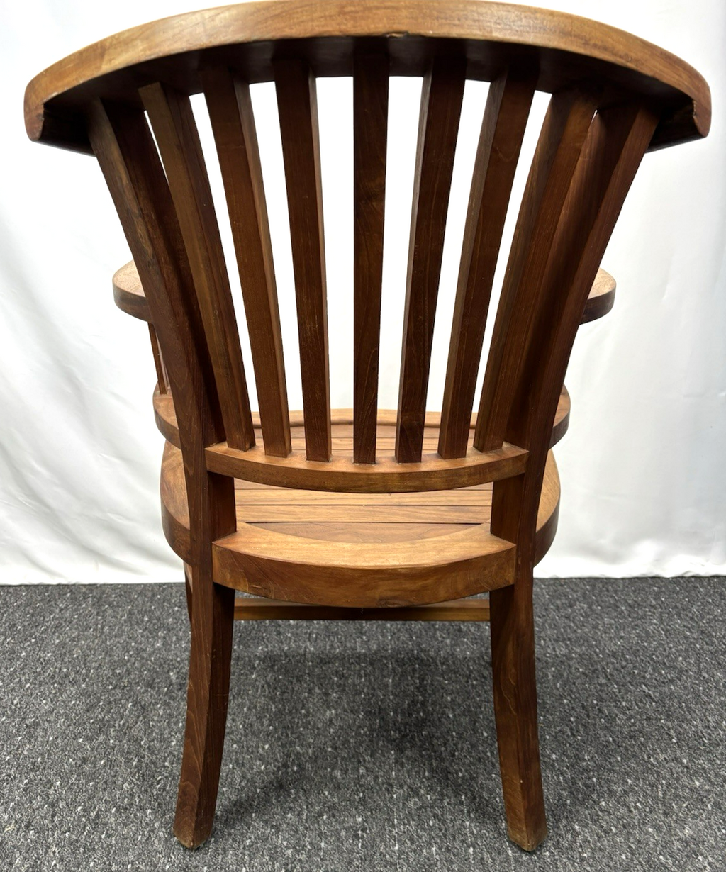 1 von 6 Massivholz Armlehnstuhl im Kolonialstil Art Deco Antik Büro Schreibtisch