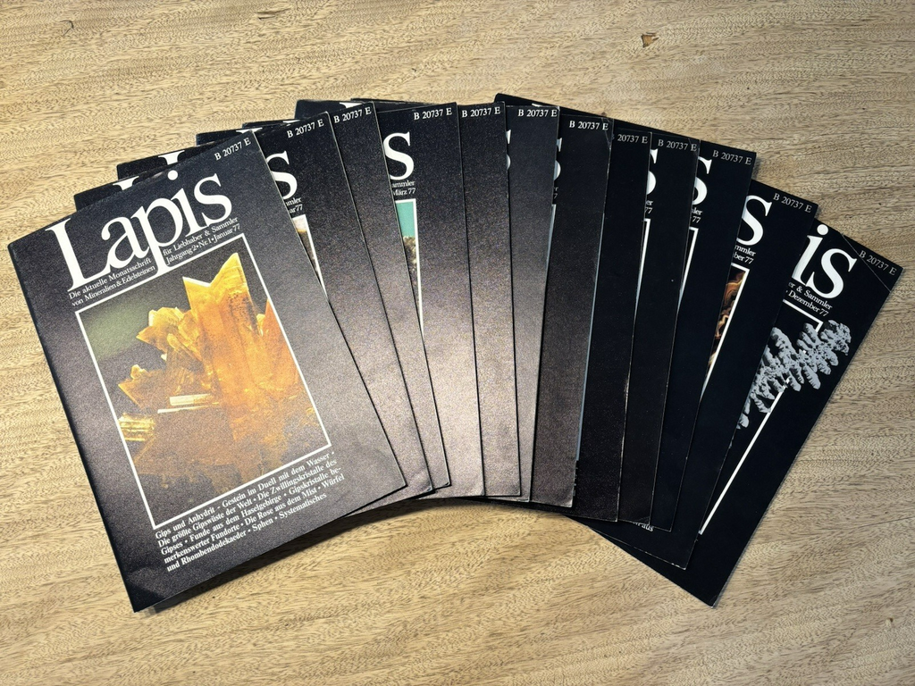 LAPIS Mineralien Magazin – kompletter Jahrgang 1977 – 12 Hefte Sammlerstück