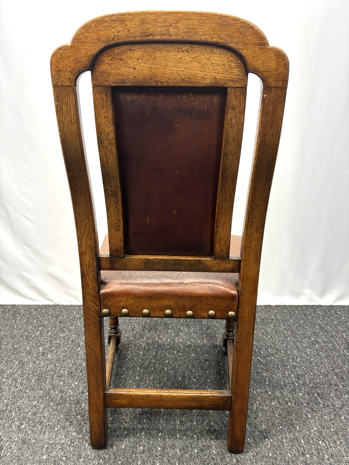 4er Set Esszimmerstuhl spanischer Stil Holz Leder Art Deco 