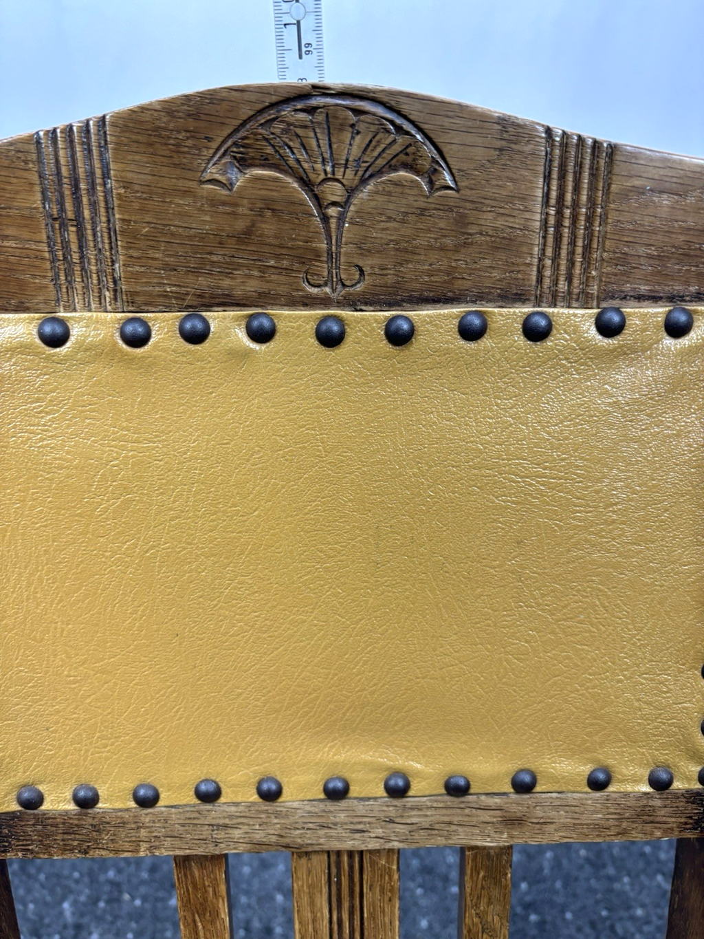 Küchenstuhl Massivholz Art Deco Leder Büro Schreibtisch Vintage