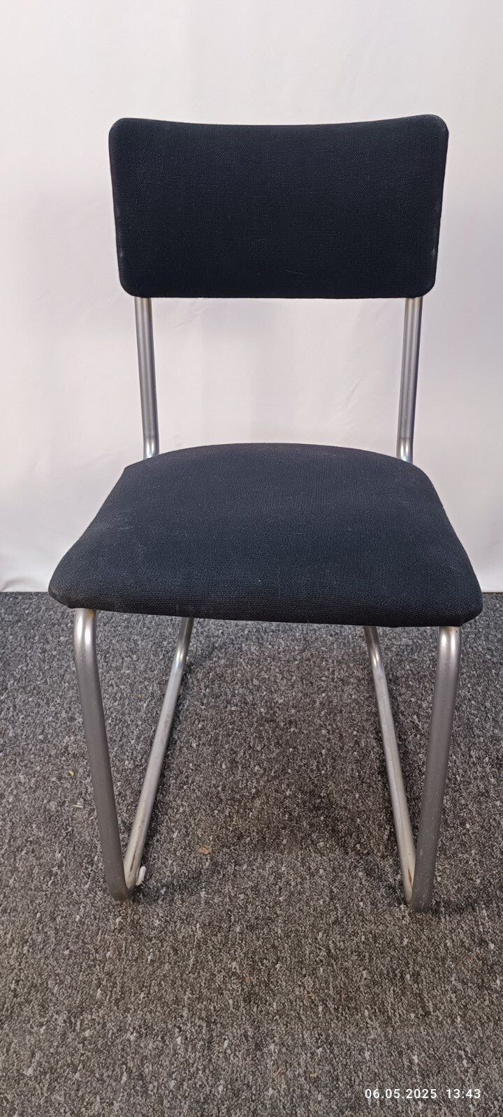 1 von 2 Stühlen Stuhl Bauhaus Stahlrohr Vintage Stahlrohrmöbel Gispen Stil