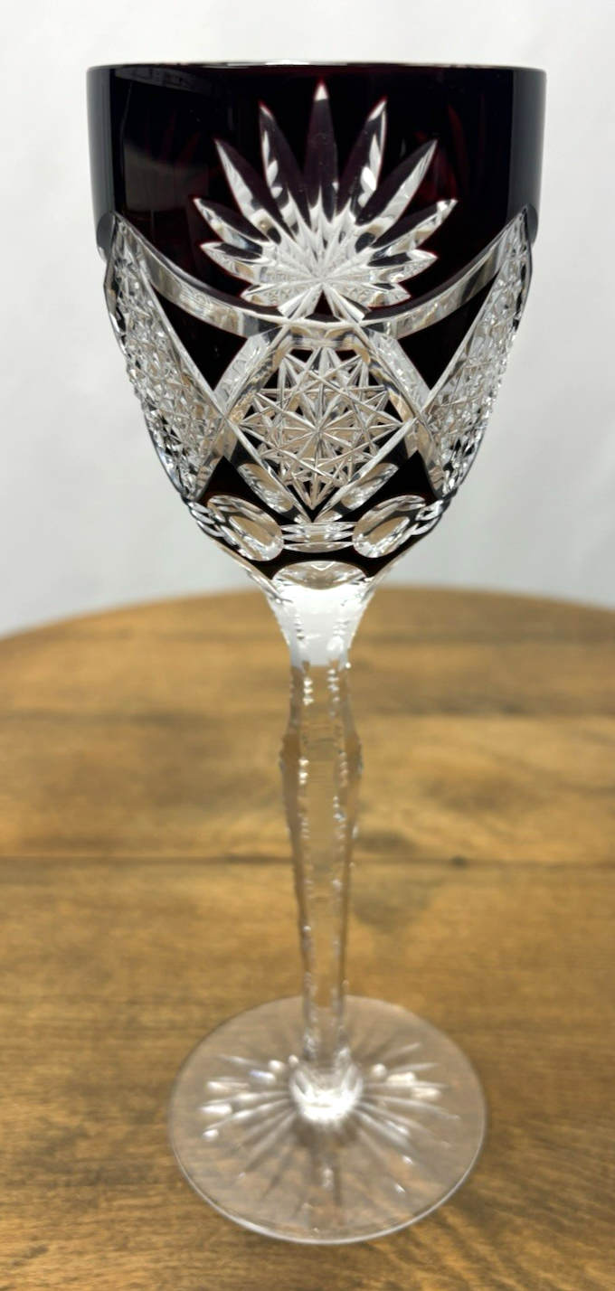 Römer Kristallglas Schwarz ca. 21 cm Stil Val Saint Lambert Baccarat