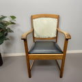 1 von 2 Hochwertiger Holzstuhl mit Armlehnen Klassisch & Stabil Art Deco Vintage - Wesel Antik Kunst Vintage