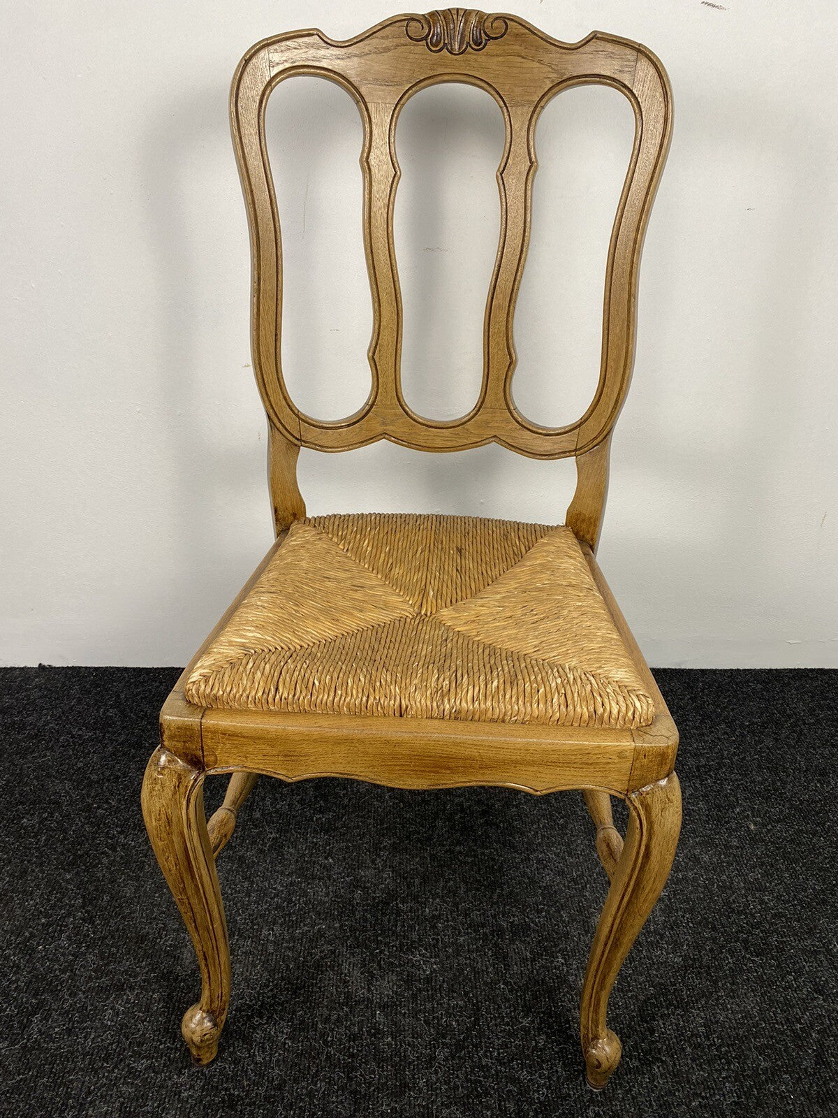 4er Stuhlset, Chippendale Stil, Esszimmer, Küche, ArtDeco, geflochtener Sitz