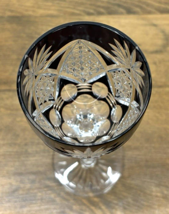 Römer Kristallglas Schwarz ca. 21 cm Stil Val Saint Lambert Baccarat