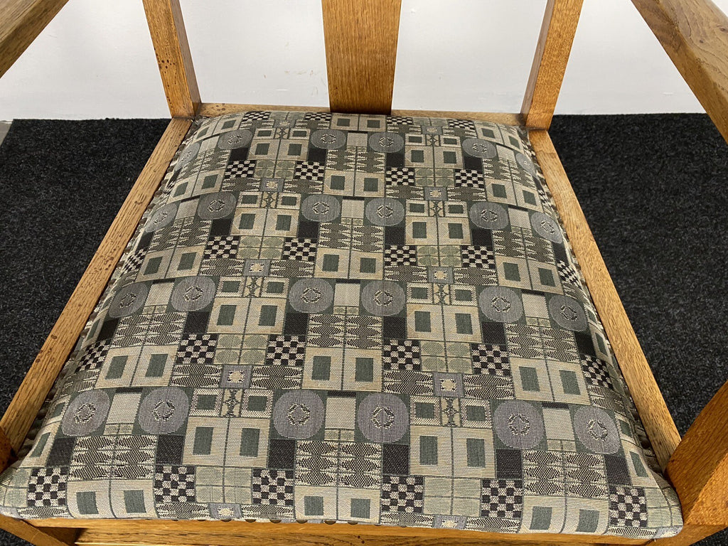 1von 5 Bürostuhl Stoff Wiener Werkstätte Entwurf Josef Hoffmann Art Deco Bauhaus