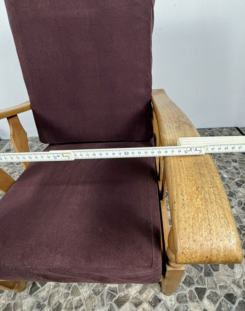 Sessel Lounge Rauchersessel Sitzmaschine  Wohnzimmer Vintage Dicker Polsterstoff