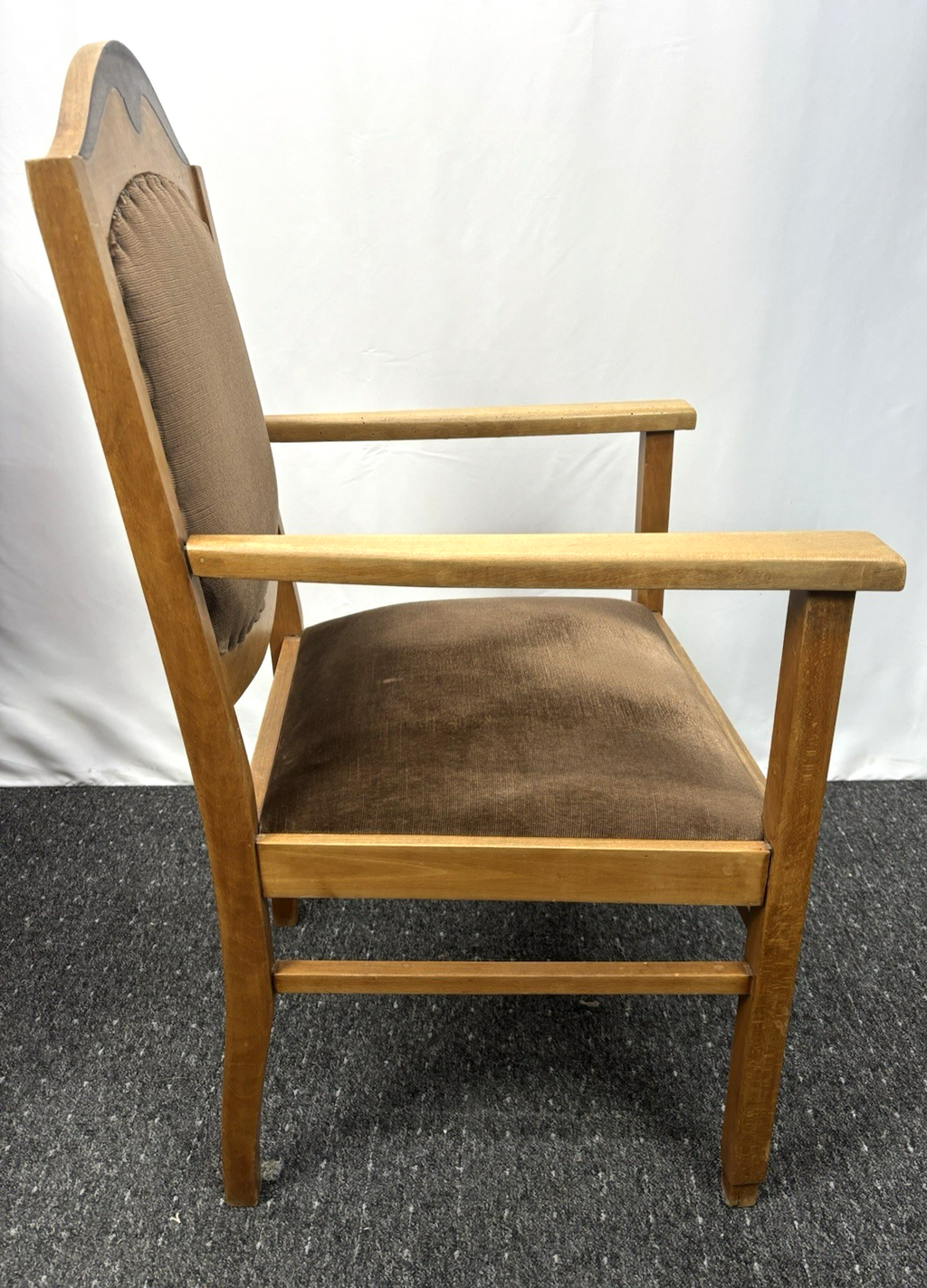 1 von 2 Armlehnstuhl Büro Esszimmer Art Deco Vintage Massivholz 