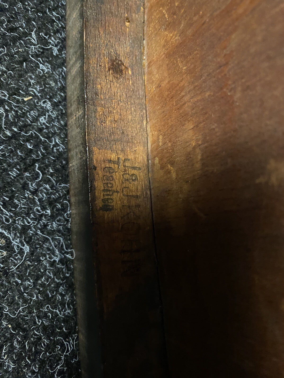 J&J John Holz Barhocker Hochstuhl Kassiererstuhl Antik