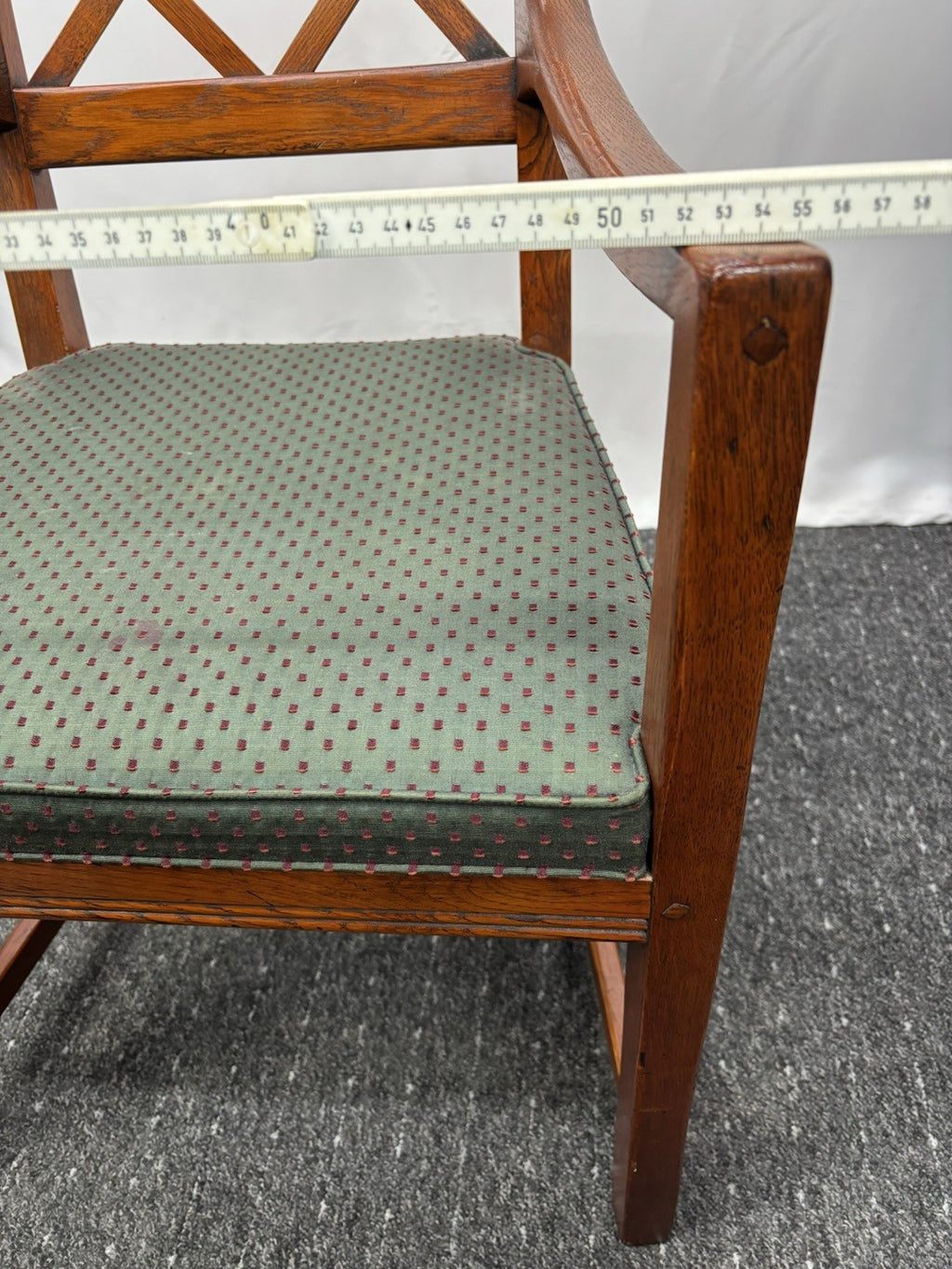 1 von 4 ORIGINAL Schuitema Armlehnstuhl Massivholz Art Deco Vintage Esszimmer