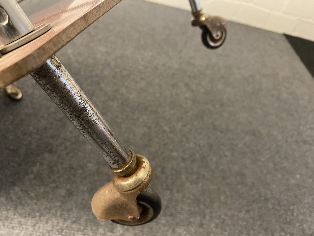 Vintage Teewagen Servierwagen Art Deco, Chrom, Küchenwagen Cocktail  Mid Century