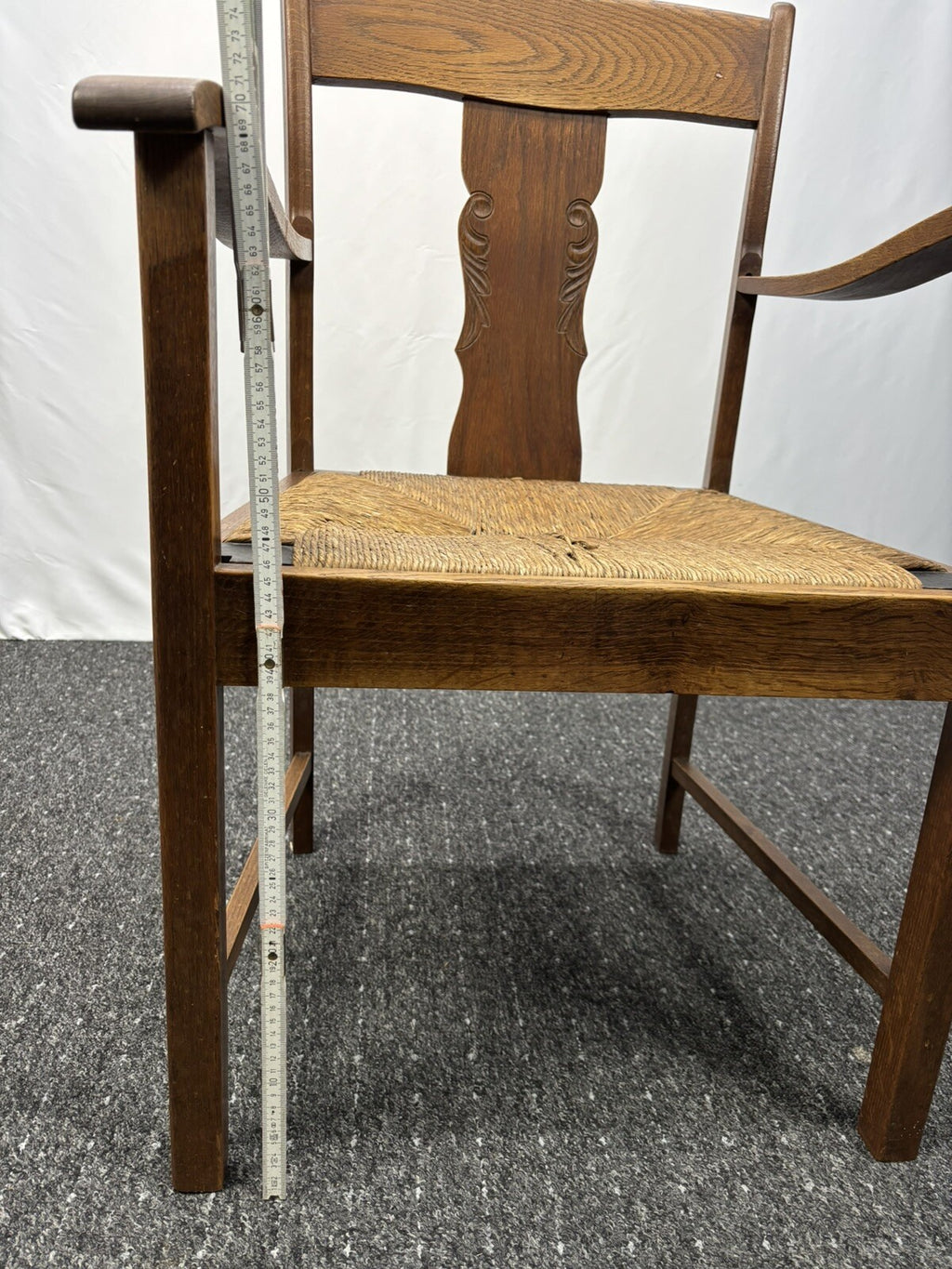 Armlehnstuhl Amsterdamer Schule Korbgeflecht Büro Art Deco Bauhaus Vintage