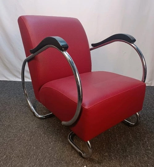 ORIGINAL Bauhaus Freischwinger Sessel Stahlrohr  Vintage Art Deco DYKMEYER