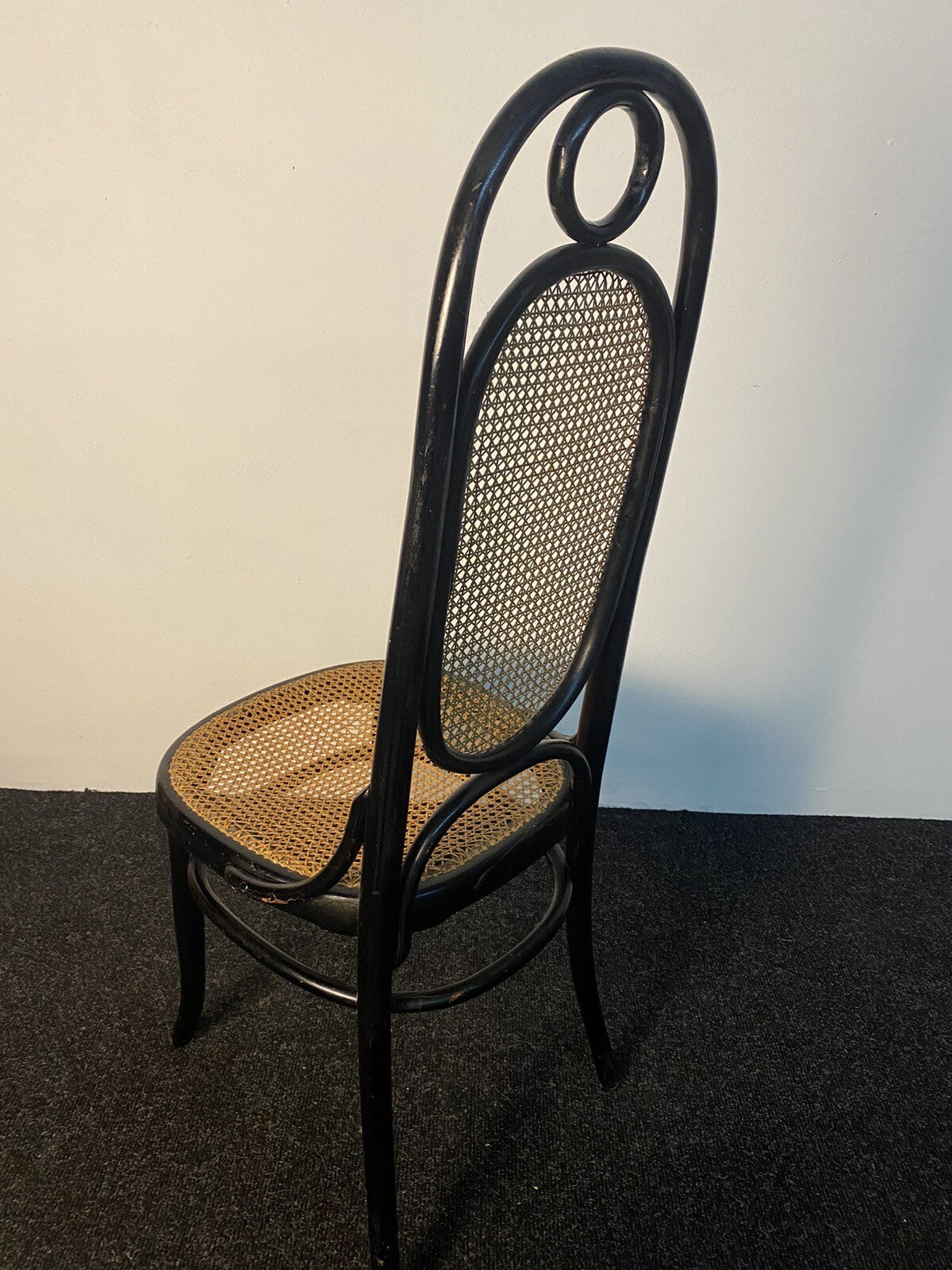 Original Mundus Thonet Salonstuhl Bauhaus ArtDeco hohe Lehne Wiener Geflecht