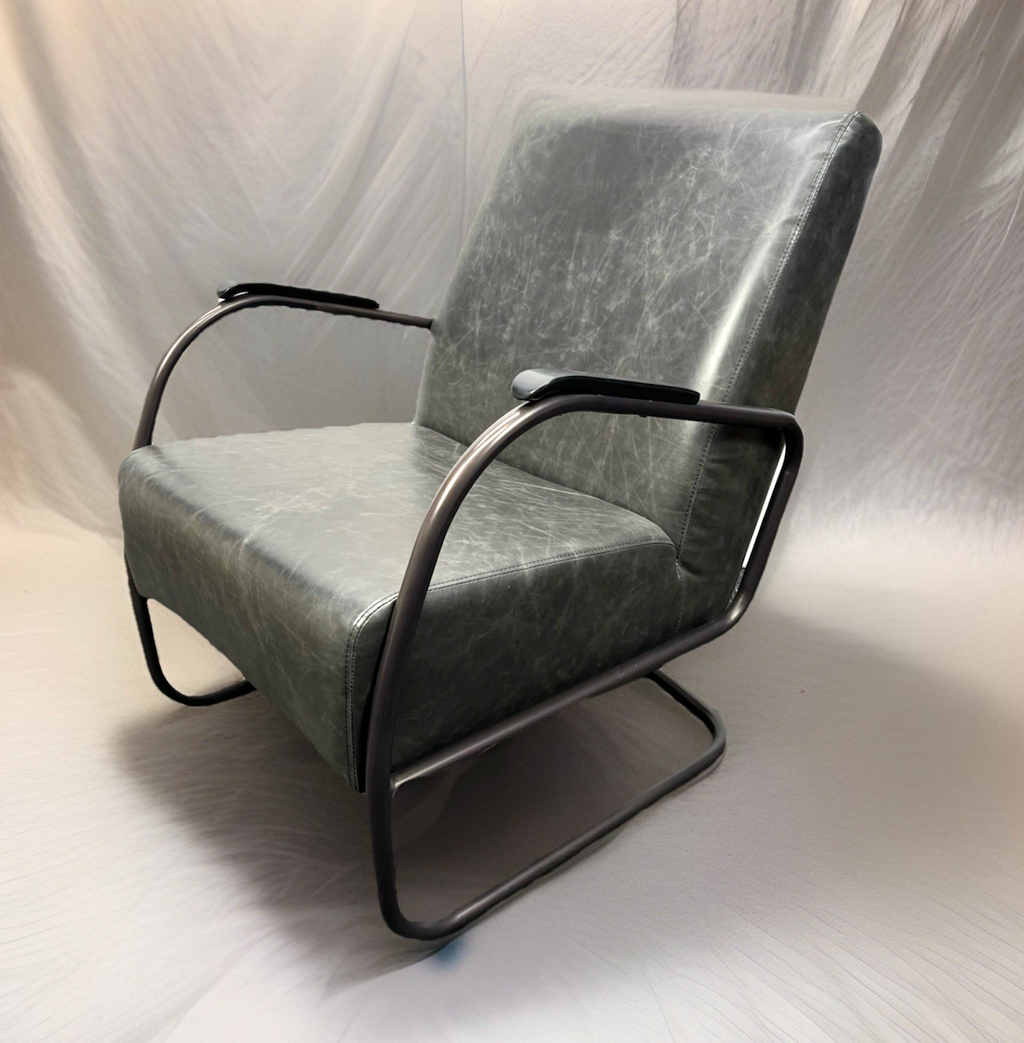 Sessel Bauhaus Stahlrohr Leder Freischwinger Fauteuil Thonet Gispen
