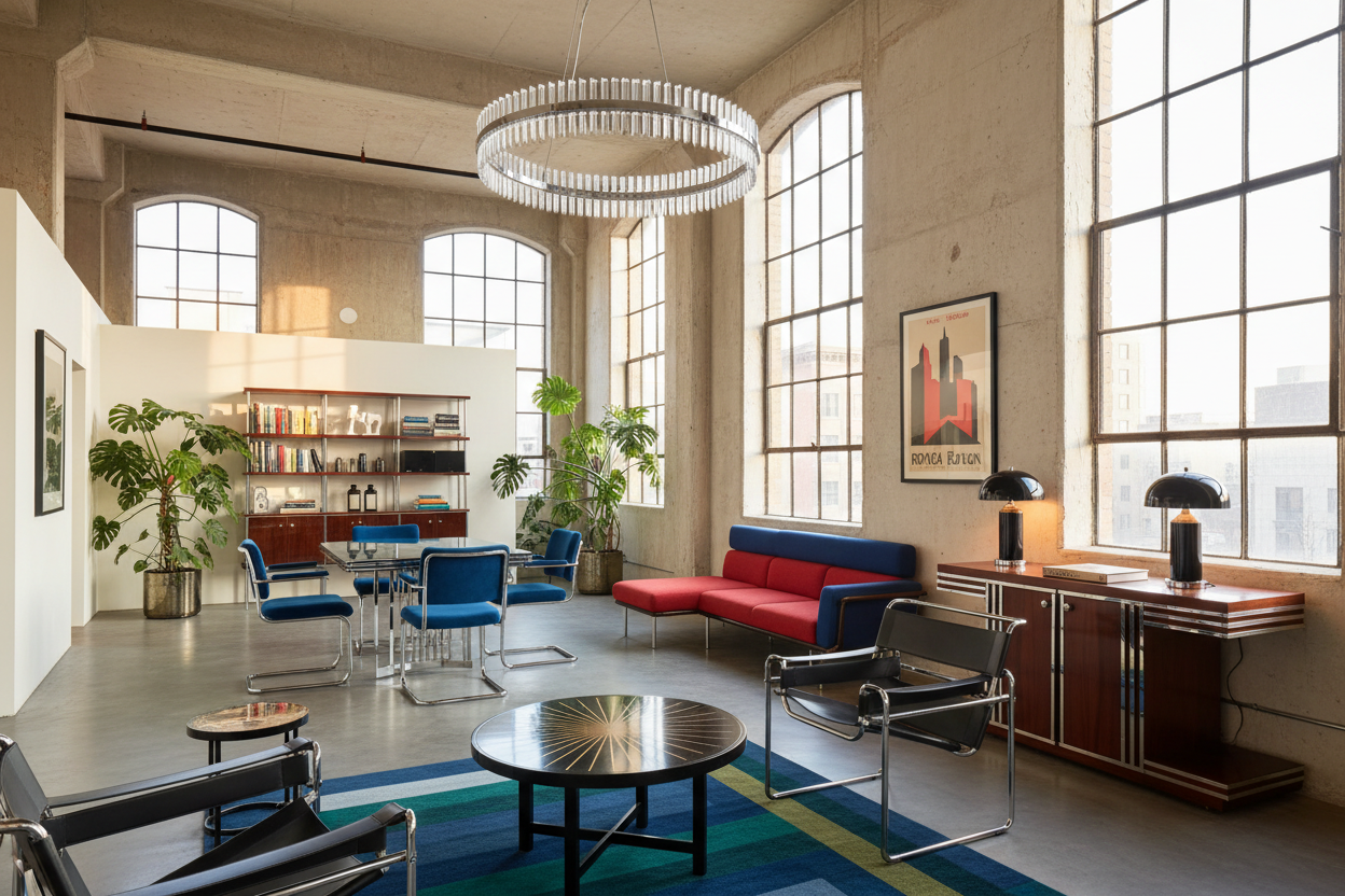 dieses Bild mit mehr bauhaus und art deco möbeln