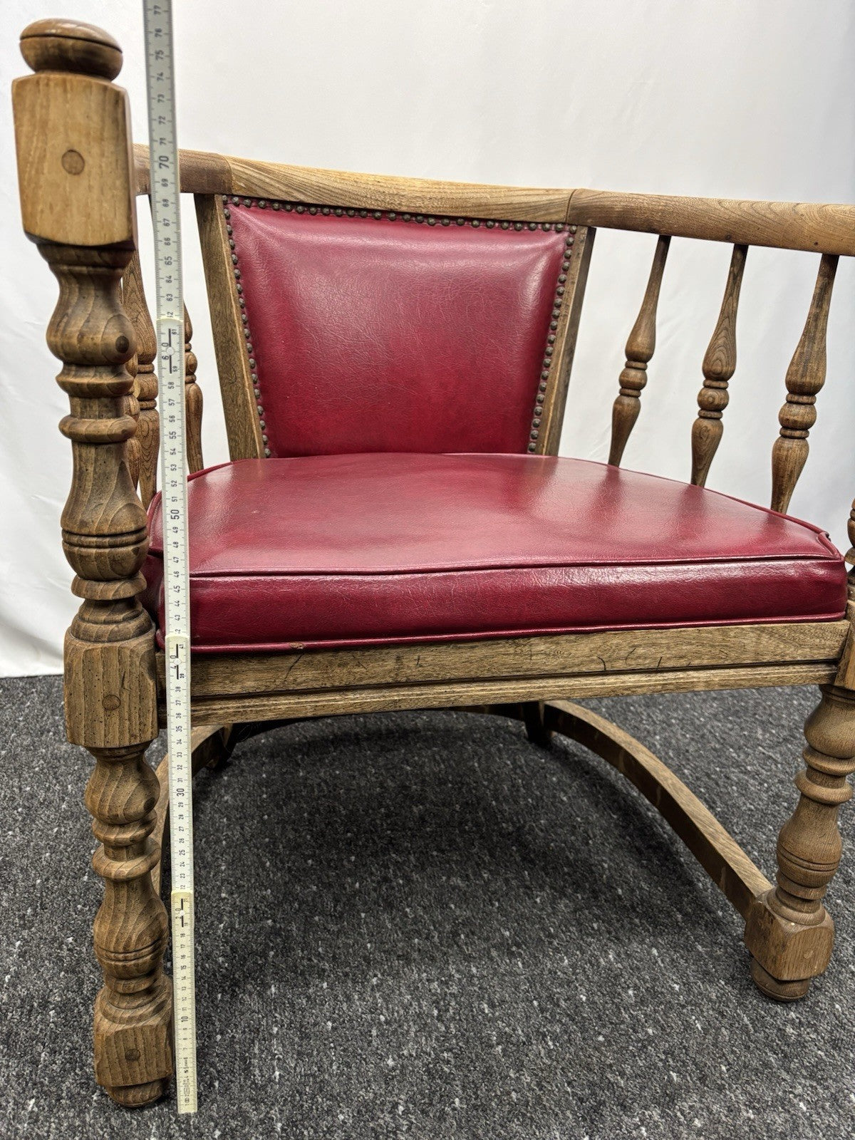 1 von 2 Gründerzeit Armlehnstuhl Art Deco Büro Massivholz Antik