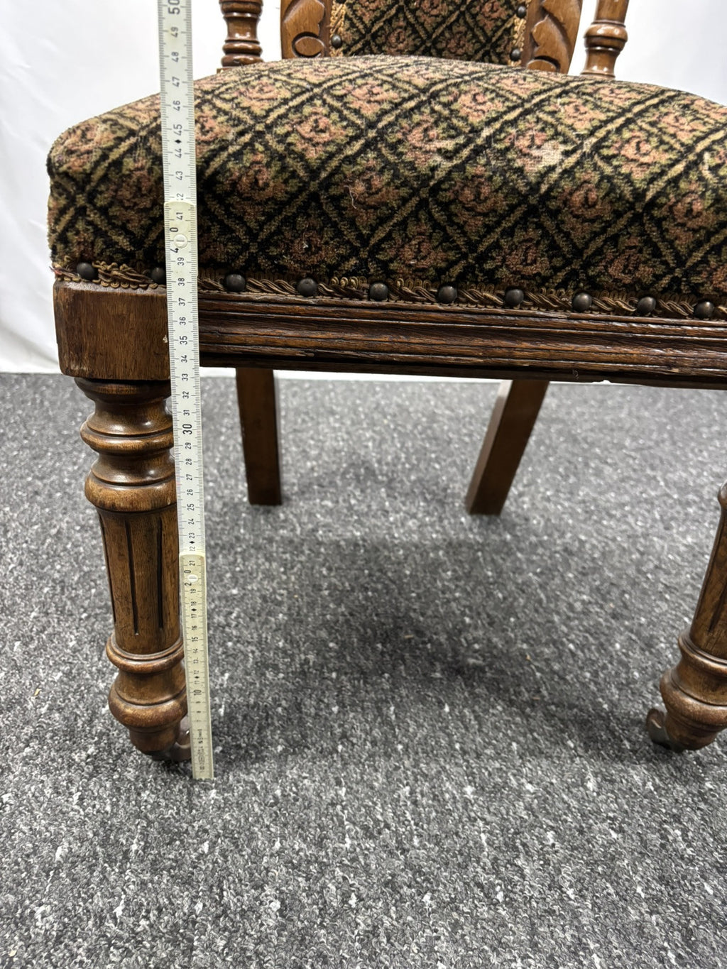 6er Stuhlset Esszimmer Antik Barock Art Deco Massivholz Schnitzarbeiten rollbar