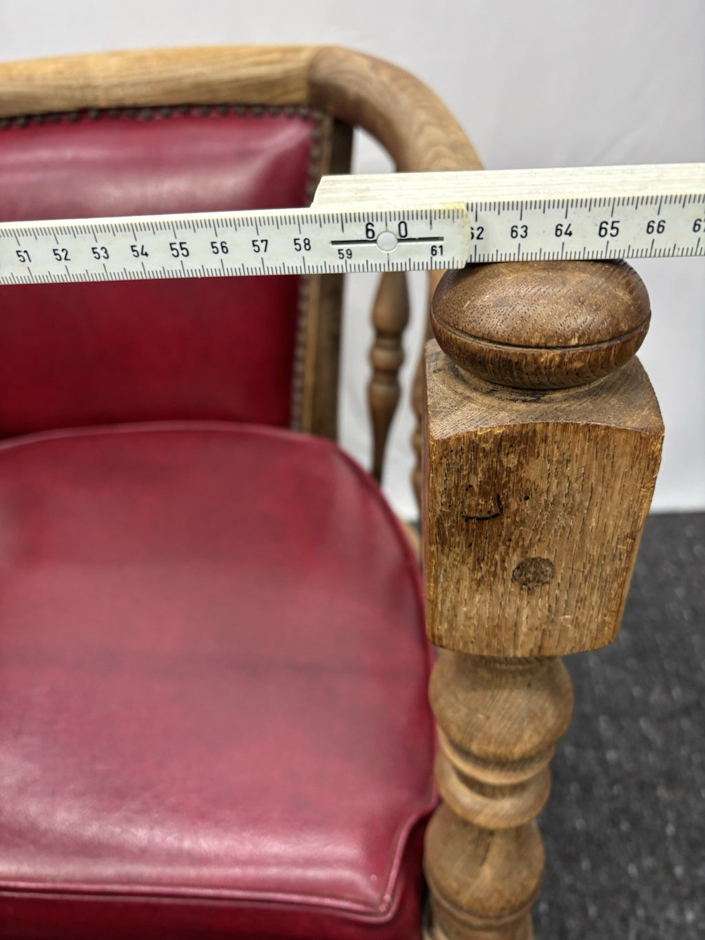 1 von 2 Gründerzeit Armlehnstuhl Art Deco Büro Massivholz Antik