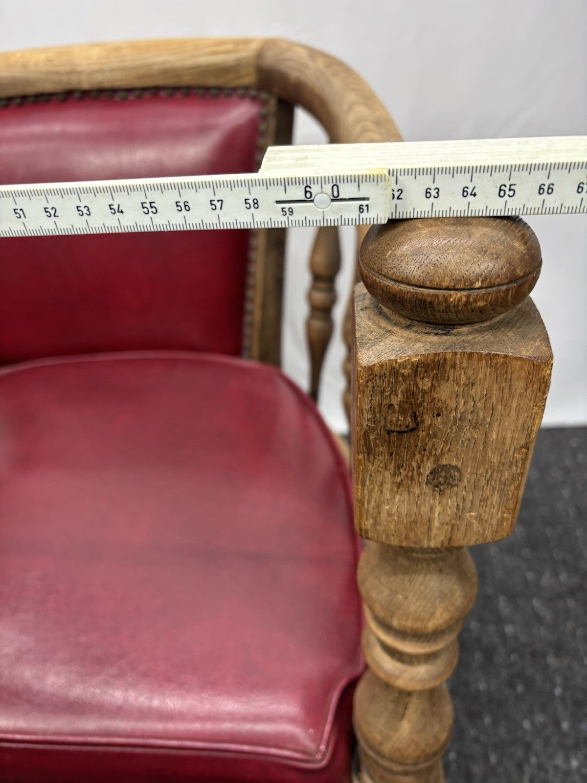 1 von 2 Gründerzeit Armlehnstuhl Art Deco Büro Massivholz Antik