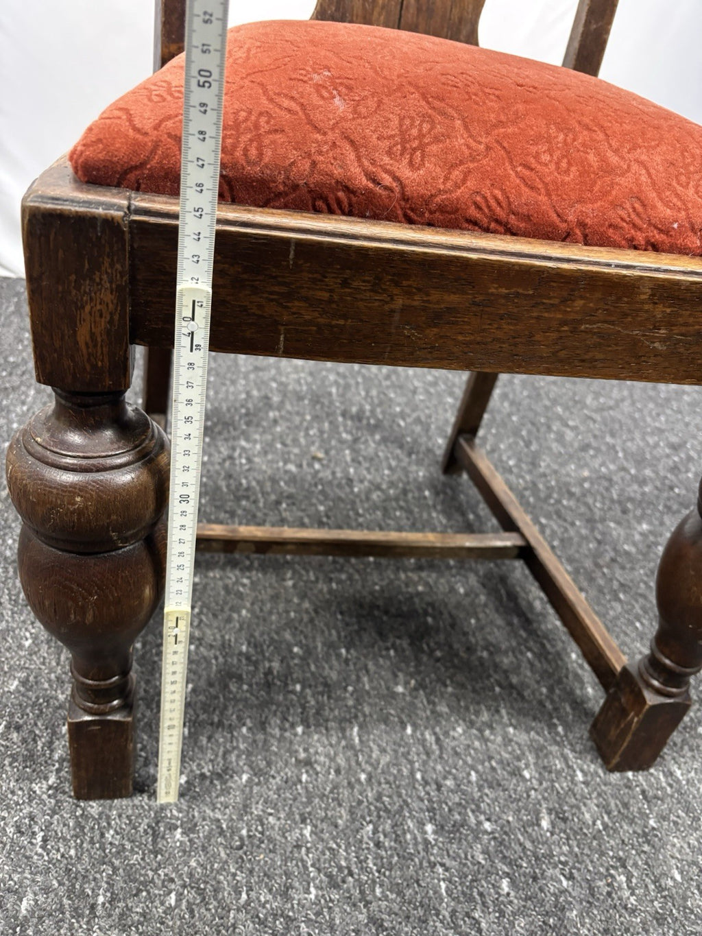 1 von 4 Esszimmer Stuhl Eiche massiv Art Deco Bauhaus Antik
