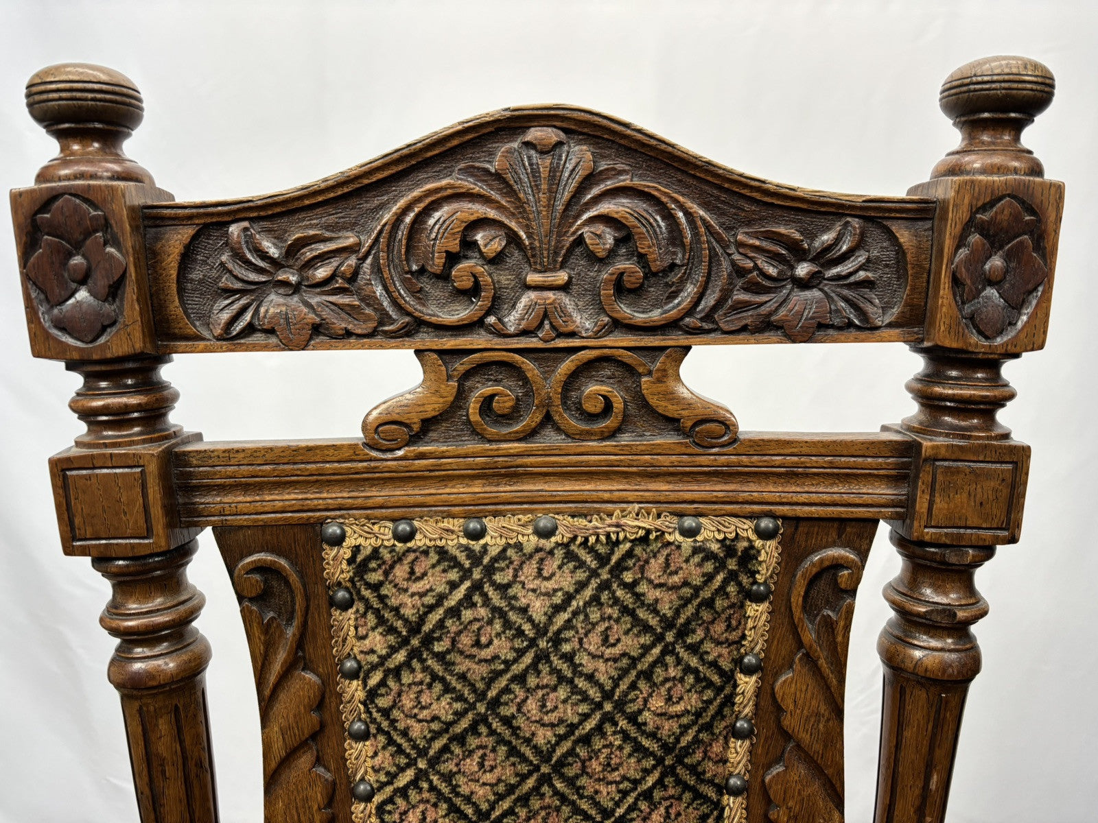 6er Stuhlset Esszimmer Antik Barock Art Deco Massivholz Schnitzarbeiten rollbar