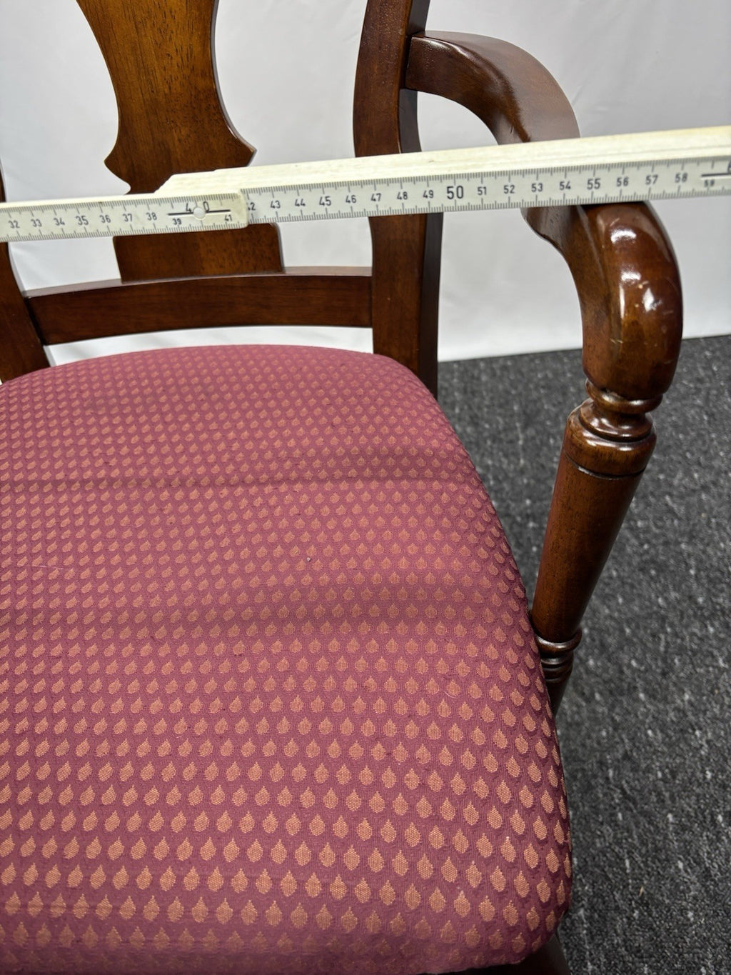 Queen Anne viktorianischer Armlehnstuhl Hochlehner Antik Art Deco Büro