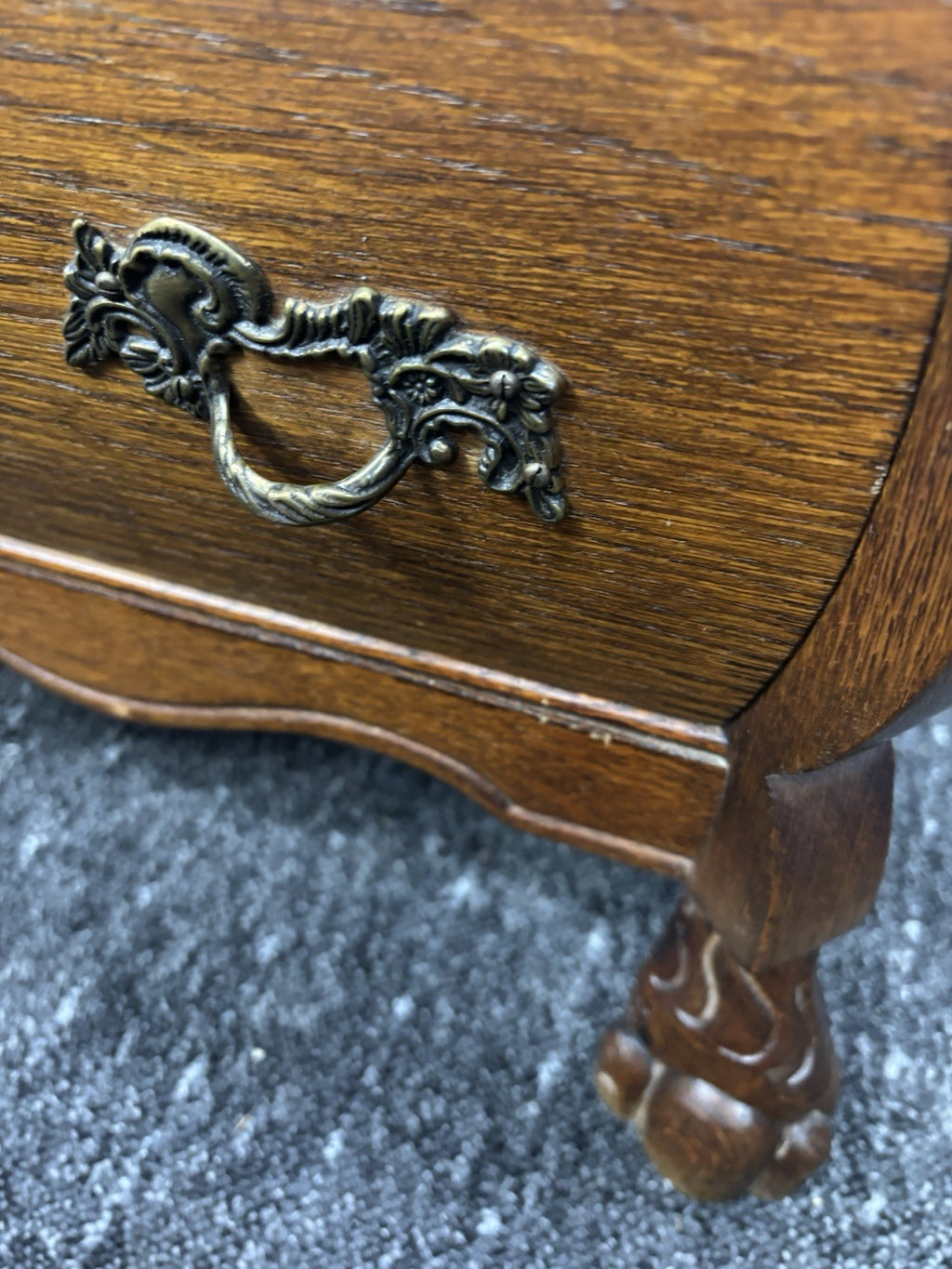 Kommode mit drei Schubladen Vintage Art Deco Holz 
