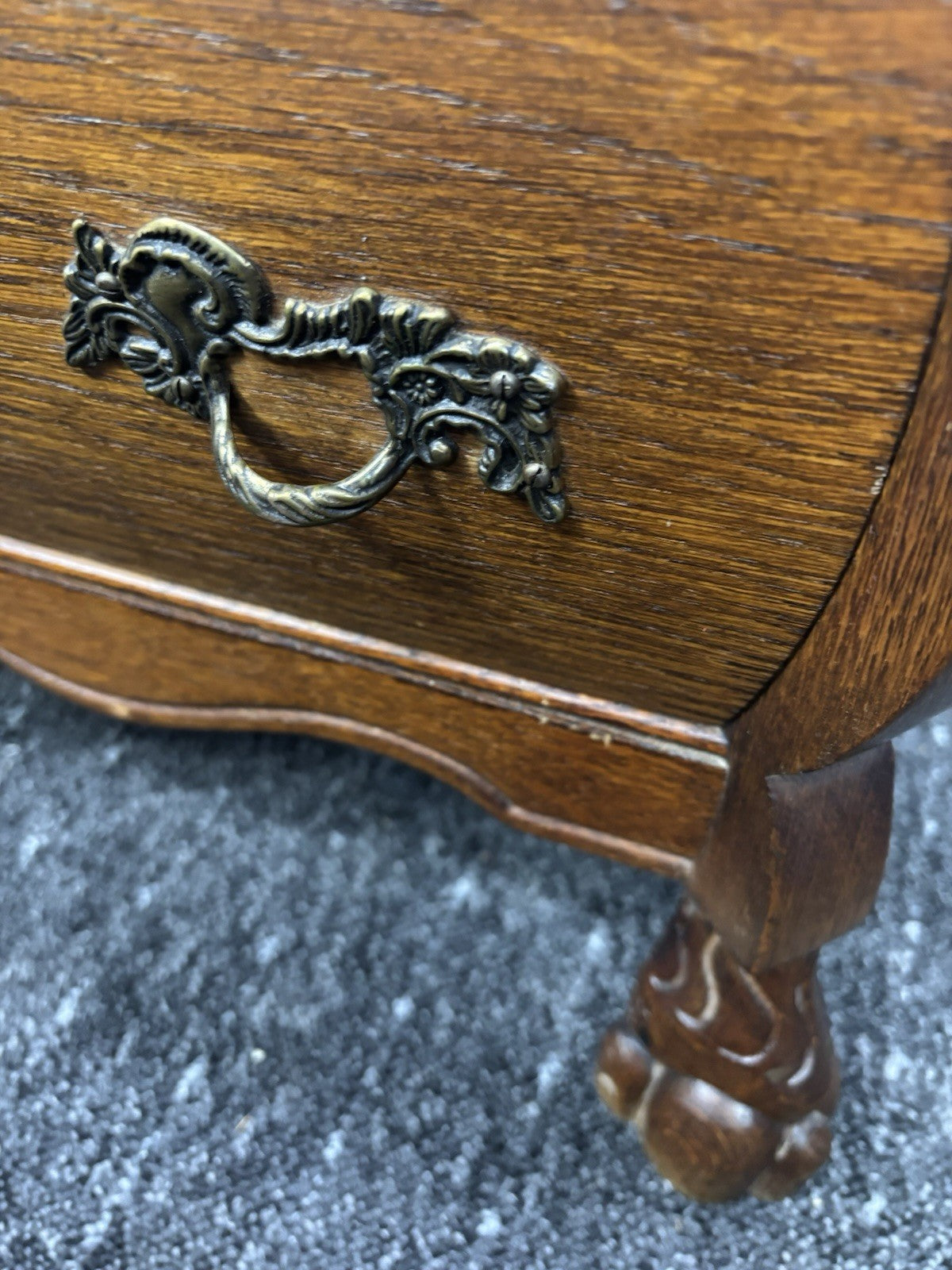 Kommode mit drei Schubladen Vintage Art Deco Holz 